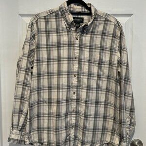 Eddie Bauer Men's Button Down Plaid Shirt - Size Medium
